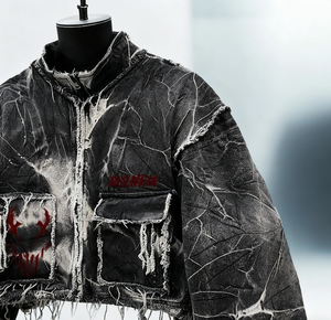 Fabricante de Chaquetas, Venta al por Mayor de Chaquetas Vaqueras Personalizadas para Hombre con Impresión Láser, Cierres Resistentes y Chaquetas con Efecto Desgastado - Product Image 3