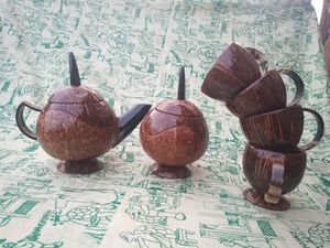 Tetera de Coco Hecha a Mano en Vietnam, Tetera de Madera Natural para Servicio de Té Tradicional, Regalos de Boutique y Venta al por Menor - Product Image 6