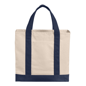 Custom Logo Printed Adjustable Washable <b>Canvas</b> Tote Bag Beige with Purple Trim Eco Friendly <b>Large</b> Capacity <b>Plain</b> Design - Product Image 5