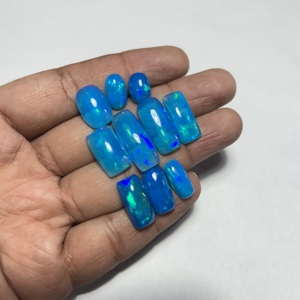 Natural Ethiopian <b>Opal</b> Cushion Cut Cabochon Super Fine Quality Multi Fire Pryba <b>Blue</b> Color Loose Gemstone Precious <b>Opal</b> Hasnain - Product Image 6