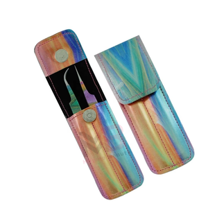 Ensemble de pinces à cils en acier inoxydable, best-seller, avec pointe courbée et droite, pinces à cils pour extensions, pinces à cils avec revêtement en papier - Product Image 5