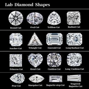 Diamant de laboratoire rond de 5 mm à 9 mm, taille 1 ct, 1,5 ct, 2 ct, 3 ct, clarté VVS, certifié CVD HPHT, pierres blanches polies étincelantes en vrac - Product Image 2