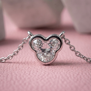 Elegant 1.0 Ct Lab Grown Diamond Bezel Set <b>Pendant</b> in <b>Solid</b> <b>Gold</b> Sparkling Jewelry Gift for Women Wholesale OEM - Product Image 2