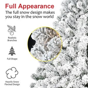 Albero di Natale Artificiale Innevato da 1,5 m con 407 Punte di Rami e Base Pieghevole di Bringstar - Product Image 3