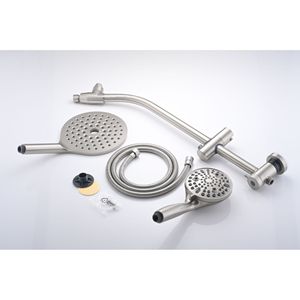 Single-Handle Nickel Thermostatic <b>Shower</b> <b>System</b> with Handheld Showerhead Chrome Plated for Exterior & Bathroom Use - Product Image 5