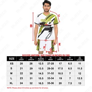 Blaze Sports Wear Soccer Jersey Set V-Neck Short Sleeve Geometric Print Moisture Wicking Polyester Uniform Adult Men 19 - Product Image 5