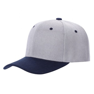 Unisex Baseball Cap Gray <b>Navy</b> Contrast Color Twill Fabric Fitted Casual <b>Hat</b> Four Seasons Wear - Product Image 1