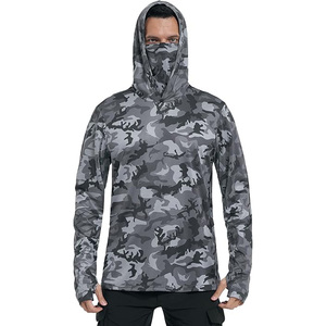 Custom Logo <b>Fish</b> Mouth Hoodie Quick Dry Upf 50 Long Sleeve <b>Shirt</b> With Hood Protection Breathable Printed Fishing Clothes - Product Image 4