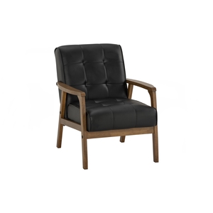 Contemporary 1 Seater <b>Sofa</b> Minimalist Modern Armchair with Solid Rubberwood <b>Frame</b> for Living Room and Reading Nook - Product Image 1