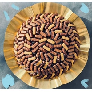 Plateau de service en métal sur mesure, finition dorée, pour desserts ou pâtes, idéal pour les mariages, événements et services de traiteur - Vente chaude - Product Image 1