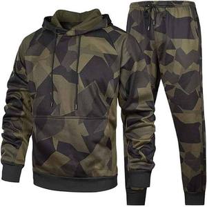 Ensemble pantalon et sweat à capuche camouflage pour homme, impression par transfert thermique, polyester, vêtements de travail haute visibilité, certifié CE, tenue de jogging confortable - Product Image 5