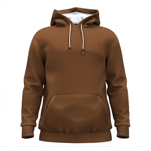 Sudadera con Capucha Unisex de Color Sólido, Corte Regular, Informal, Tejida, de Poliéster/Algodón, Transpirable, Impermeable, con Bolsillos, para Invierno - Product Image 2