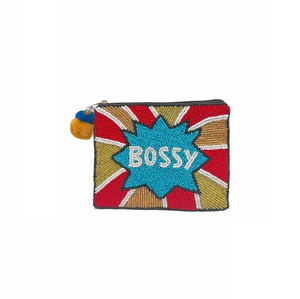Classic Embroidery Coin Pouch with Mixed Colors Sparkling <b>Seed</b> Bead Detail Lightweight Customizable Handmade Promotional <b>Storage</b> - Product Image 2