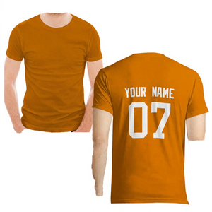 Camiseta verde personalizada para hombre con nombre y número 07 impreso en la parte posterior, manga corta, cuello redondo, ajuste informal tipo jersey - Product Image 3