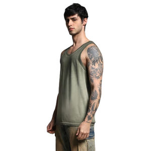 Débardeur Homme Grande Taille Respirant en Tissu Polyester/Coton Écologique pour Tenue Décontractée Anti-Transpiration Tendance Fitness - Product Image 3