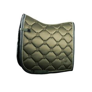 Tapis de selle tout usage vert matelassé en polyester avec doublure en satin pour l'équitation - Product Image 5