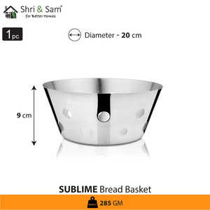 ตะกร้าใส่ขนมปังสแตนเลส ซับไลม์ จากดัมบา คัทเลอรี ลิมิเต็ด 350 กรัม สำหรับเก็บอาหารและภาชนะ - Product Image 4