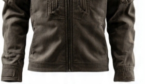 Chaqueta táctica de cuero para hombre con cuello alto - Product Image 5