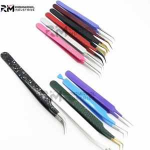Pinzas y Peine Aplicadores de Precisión de Acero Inoxidable Dorado y Negro de 10MM para Extensiones de Pestañas, Personalizables y Coloridos - Product Image 6