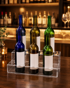 Bar Shopping Mall Supermarket Home Display Storage Transparent Acrylic Floor <b>Standing</b> Environmentally Friendly <b>Wine</b> <b>Rack</b> - Product Image 2