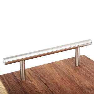 New Arrival Handmade Acacia Wood Serving <b>Tray</b> <b>with</b> Metal <b>Handles</b> - Versatile Decorative Flat Board <b>Tray</b> for Home and Outdoors - Product Image 4