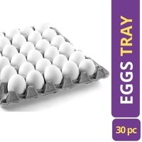 Œufs de poule frais blancs, œufs de table, carton de 30 unités