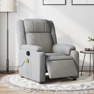 Fauteuil inclinable électrique gris clair avec fonction massage - Product Image 1