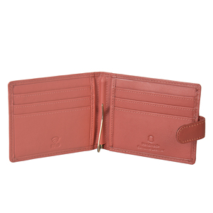 Refined Brick Genuine Leather <b>Mens</b> Money Clip <b>Wallet</b> Snap Lock Bifold Card Holder <b>RFID</b> Protected Compact Premium Leather <b>Wallet</b> - Product Image 1