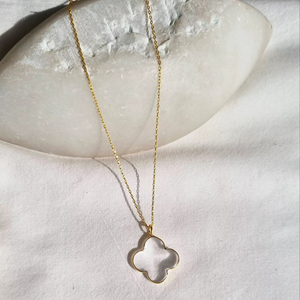 Wholesale Ethiopian <b>Opal</b> Minimalist Clover Shape Sterling Silver Gold Plated <b>Pendant</b> <b>Necklace</b> Engagement Wedding Party - Product Image 1