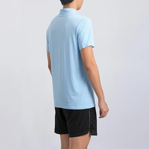 เสื้อโปโลผู้ชายสีฟ้าอ่อนแขนสั้นเสื้อยืดคอปกคลาสสิกนุ่มสบายระบายอากาศได้ดีชุดกีฬาฤดูร้อนทรงพอดีตัว - Product Image 3