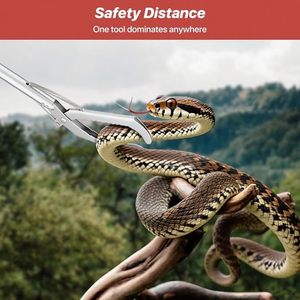 Heavy Duty Snake Catcher Stick Collapsible Professional Reptile Tongs Rattlesnake Grabber <b>Tool</b> <b>Safe</b> Handling Equipment - Product Image 5