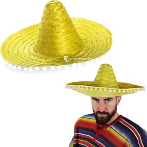 Sombrero Mexicano Unisex de Paja Toquilla con Banda Geométrica Rosa para Adultos, Ideal para la Playa - Product Image 2