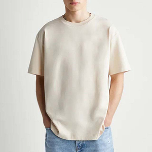 T-shirts Homme Cropped Coupe Boxy Oversize à Épaules Tombantes, 100% Coton Uni, Écologiques et Respirants, Design Col Unique – Meilleures Ventes - Product Image 1