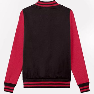 แจ็คเก็ตวาร์ซิตี้พรีเมียมสำหรับผู้ชาย ปักโลโก้ตามสั่ง แขนหนังผสมขนสัตว์ แจ็คเก็ตเบสบอลทรงบอมเบอร์ ขายส่ง - Product Image 3