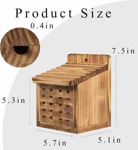 Casas para Abejas de Alta Calidad y Duraderas para el Jardín, Hotel para Insectos, Casa para Abejas de Madera de Carpintero, Caja para Exteriores - Product Image 6