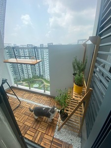 Dalles de terrasse modernes en composite bois-plastique écologiques DIY 300 x 300 mm, technique vieillie, motif 12 lattes, pour extérieur 2 - Product Image 5