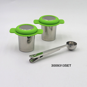 Stainless Steel <b>Tea</b> <b>Infuser</b> Fine Mesh <b>Tea</b> Strainer with Lid and Silicone Handle for <b>Mug</b> and Teapot - Product Image 2