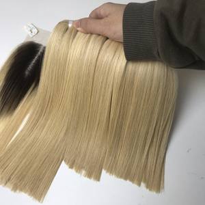 Extensions de cheveux vietnamiens HD Lace Frontal lisses avec fermeture en lot de cheveux humains couleur 1B dentelle transparente brute vente en gros - Product Image 5