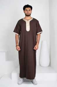 Abaya Jilbab Élégante et Modeste Personnalisée avec Col Revers, Tissu Premium, Longueur Ras du Sol, Style Islamique Musulman - Product Image 6