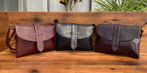 Nueva fábrica de alta calidad de lujo clásico de cuero genuino de las mujeres bandolera patrón de cocodrilo personalizado OEM ODM bolsos de las señoras - Product Image 5