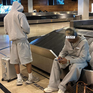 Sudadera con Capucha para Hombre, Estilo Francés, con Logotipo en Relieve, Talla Grande, 350 GSM, Forro Polar Grueso, Cómoda, Versátil y Sencilla, Éxito de Ventas - Product Image 3