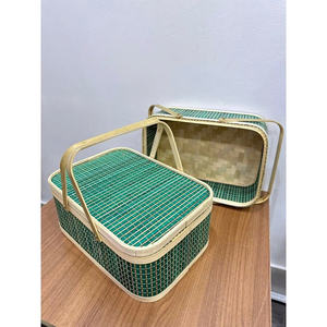 Paniers de rangement artisanaux de haute qualité 2026, tissés en bambou naturel écologique, personnalisables et polyvalents comme boîtes cadeaux - Product Image 5