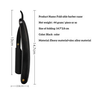 Wood Handle High Straight Razor Stainless Steel <b>Blade</b> Single <b>Blade</b> <b>Barber</b> Shop Use for Face Shaving Smooth Comfortable - Product Image 3