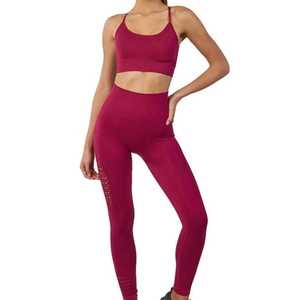Conjunto de yoga transpirable sin costuras para mujer, conjunto deportivo transpirable para fitness, ropa deportiva de 2 piezas y ropa para correr. - Product Image 1