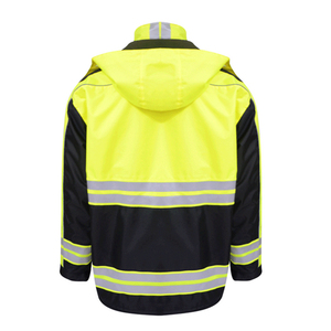 Chaqueta de Seguridad de Alta Visibilidad Clase 3 Impermeable Reflectante con Capucha y Bolsillos - Product Image 3