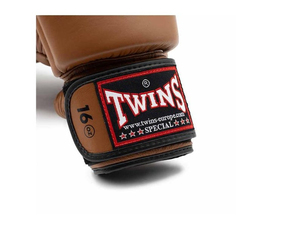 Gants de boxe en cuir personnalisés de qualité supérieure, couleur marron, avec logo, différents coloris, sangles réglables à scratch, Muay Thai - Product Image 3