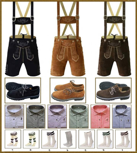 Lederhosen para Hombre, Estilo Alemán, para Oktoberfest 2023, con Bordado Frontal, para Fiestas, Baile y Festivales Bávaros - Product Image 5