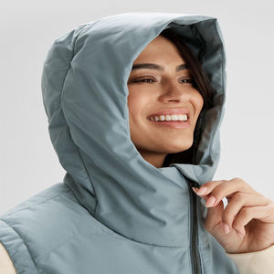 Chalecos Acolchados de Plumón para Mujer con Cremallera, Sin Mangas, Gruesos, Sólidos, con Logotipo Personalizado, Ligeros, Casuales, Venta al por Mayor, OEM - Product Image 2