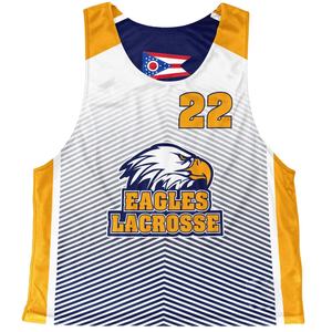 Maillots de crosse réversibles pour hommes de haute qualité sans manches imprimés Pinnies de crosse avec nom et numéro personnalisés en gros - Product Image 3