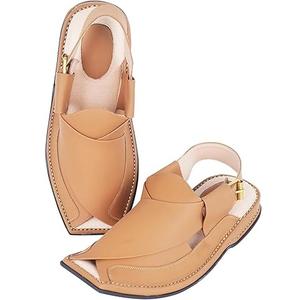 Sandales en cuir personnalisées Kheri pour adultes, avec sangle réglable, pour l'été, style traditionnel Peshawari Chappal pour hommes et garçons, pour sorties décontractées. - Product Image 5
